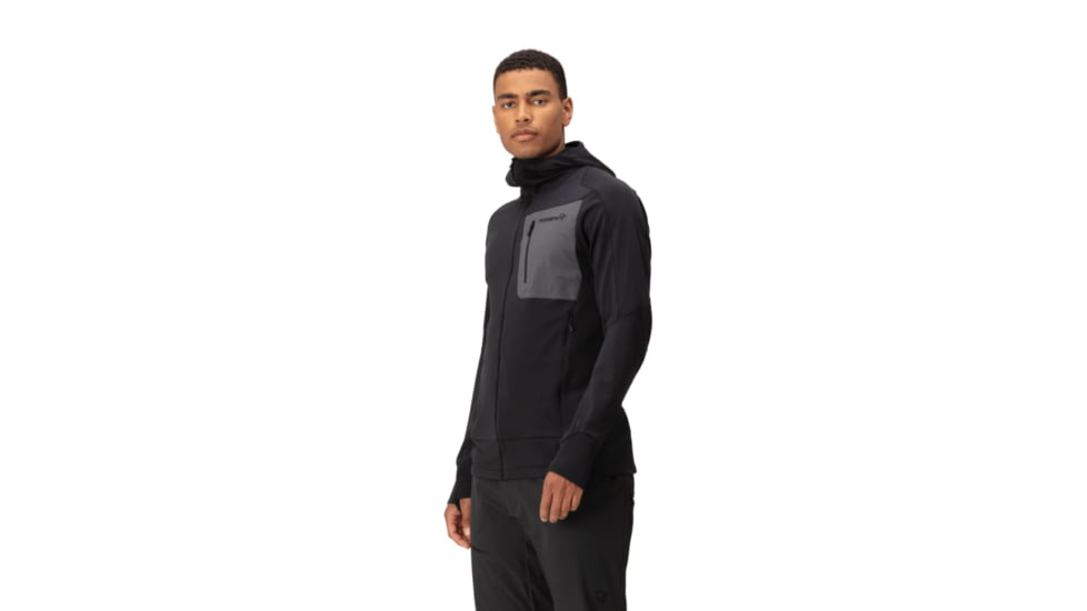 Norrona Falketind Power Grid Hooded Jacket - Mens, Caviar, Large, 1810-23-7718-L