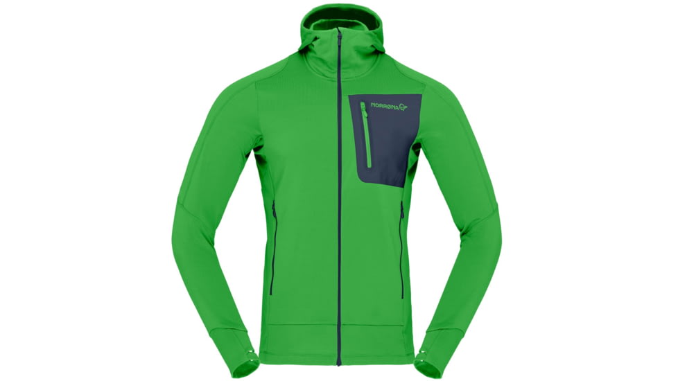 Norrona Falketind Power Grid Hooded Jacket - Mens, Classic Green, Small, 1810-23-3384-S