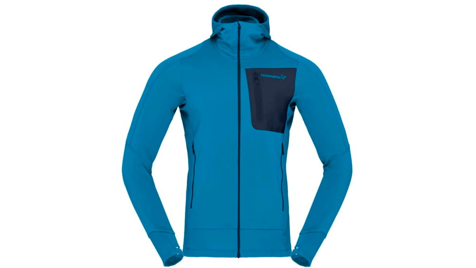Norrona Falketind Power Grid Hooded Jacket - Mens, Hawaiian Surf/Indigo Night, Medium, 1810-23 6609 M
