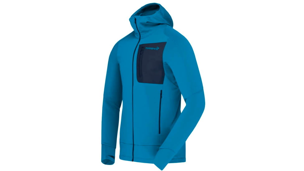 Norrona Falketind Power Grid Hooded Jacket - Mens, Hawaiian Surf/Indigo Night, Medium, 1810-23 6609 M
