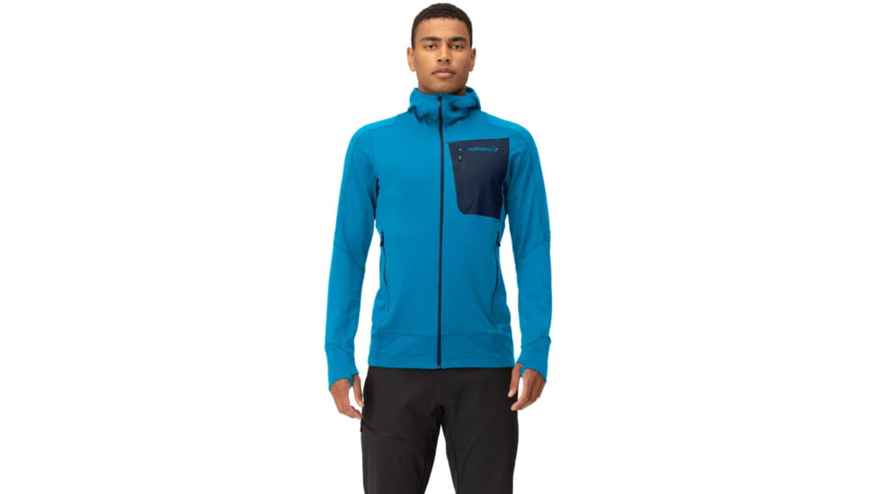 Norrona Falketind Power Grid Hooded Jacket - Mens, Hawaiian Surf/Indigo Night, Medium, 1810-23 6609 M