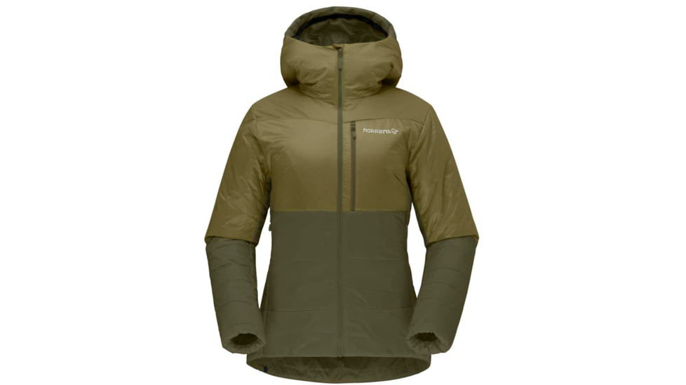 Norrona Falketind Thermo Hooded Jacket - Womens, Olive Drab/Olive Night, Small, 1857-22 3908 S