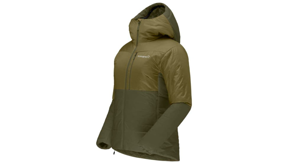 Norrona Falketind Thermo Hooded Jacket - Womens, Olive Drab/Olive Night, Small, 1857-22 3908 S