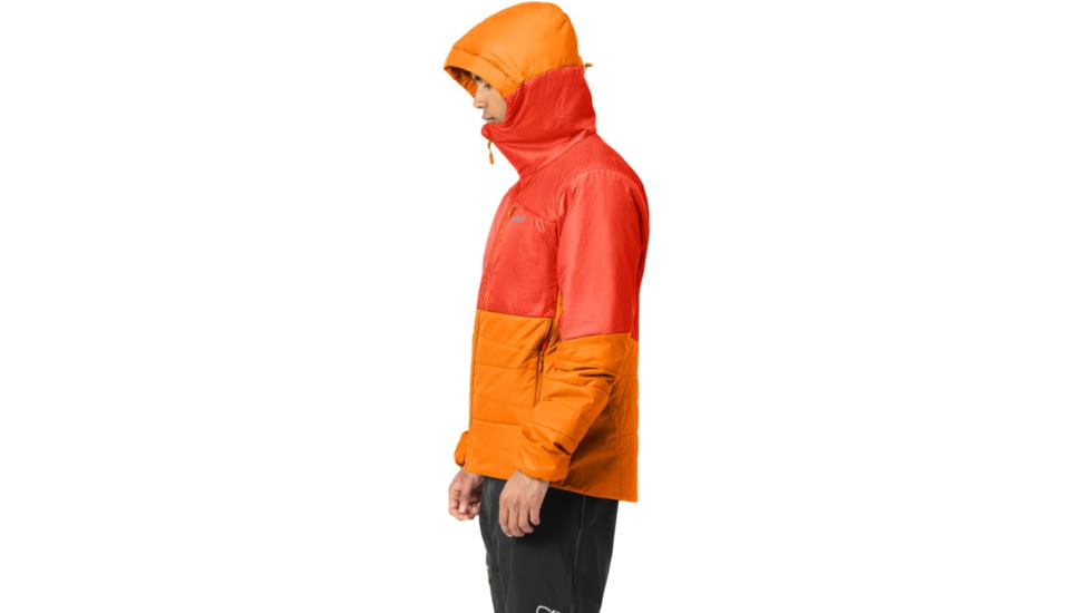 Norrona Falketind Thermo60 Hood - Mens, Arednalin/Orange Popsicle, Small, 7042698453365