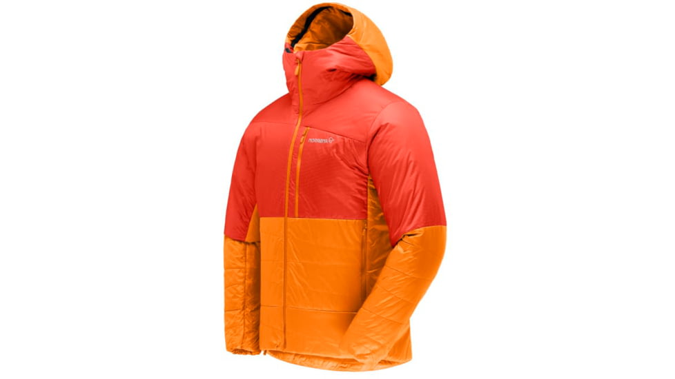 Norrona Falketind Thermo60 Hood - Mens, Arednalin/Orange Popsicle, Small, 7042698453365