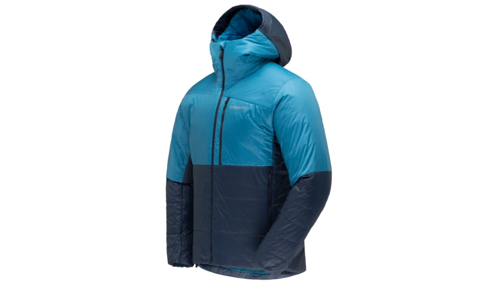 Norrona Falketind Thermo60 Hood - Mens, Hawaiian surf/Indigo Night, Large, 7042698453389