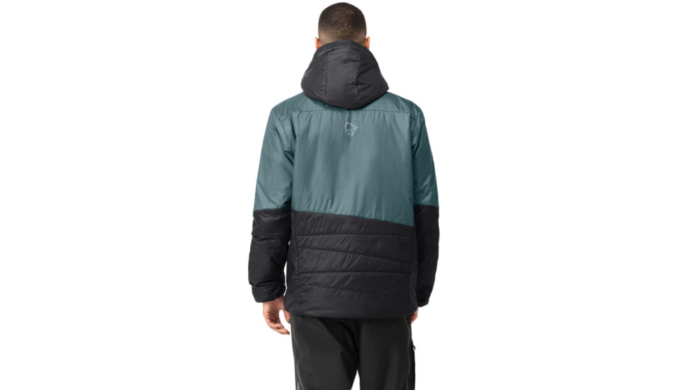 Norrona Falketind Thermo60 Hood - Mens, North Atlantic/Caviar, Large, 7042698453426