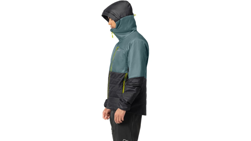 Norrona Falketind Thermo60 Hood - Mens, North Atlantic/Caviar, Large, 7042698453426