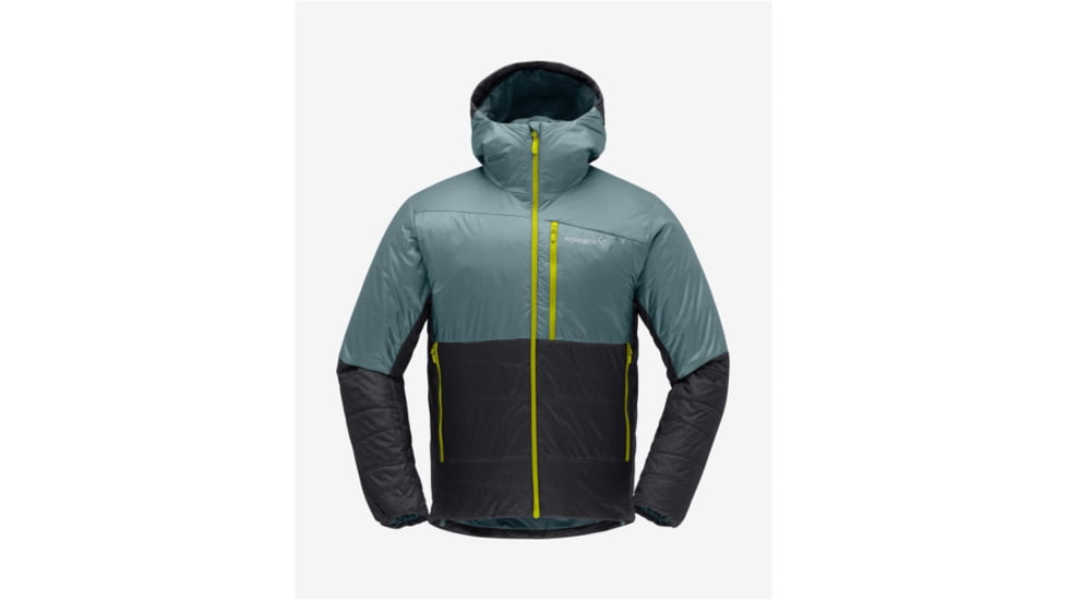 Norrona Falketind Thermo60 Hood - Mens, North Atlantic/Caviar, Large, 7042698453426