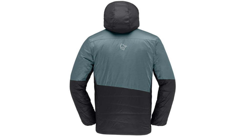 Norrona Falketind Thermo60 Hood - Mens, North Atlantic/Caviar, Large, 7042698453426