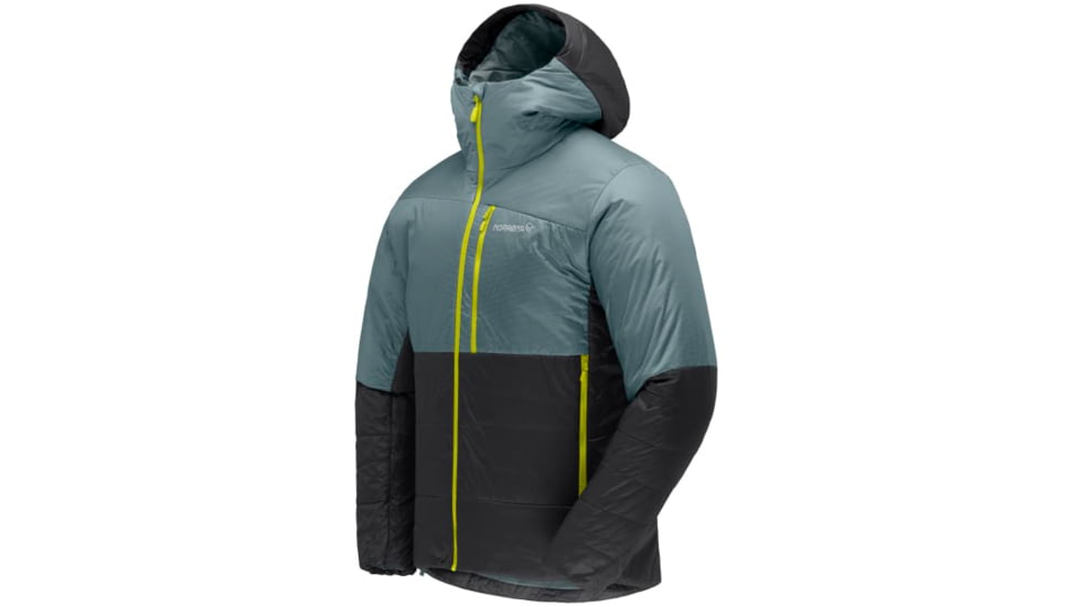 Norrona Falketind Thermo60 Hood - Mens, North Atlantic/Caviar, Large, 7042698453426