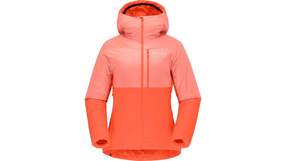 Norrona Falketind Thermo60 Hood - Womens, Orange Alert/Peach Amber, Large, 1857-22-5628-L