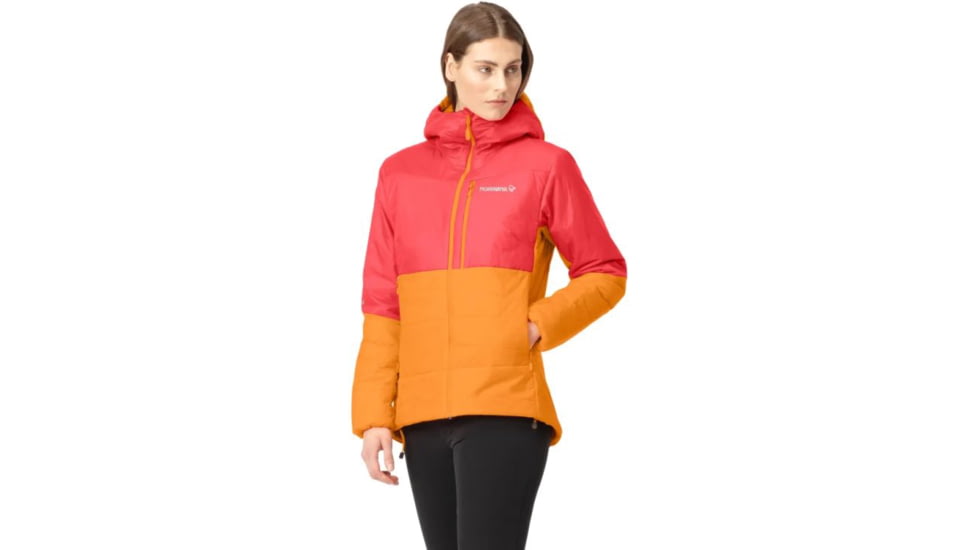 Norrona Falketind Thermo60 Hood - Womens, Orange Popsicle/Honeysuckle, Medium, 7042698454522