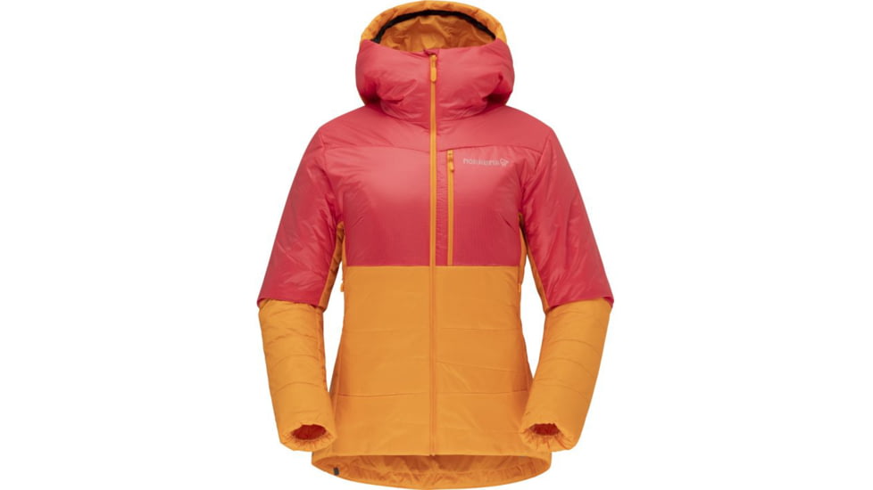Norrona Falketind Thermo60 Hood - Womens, Orange Popsicle/Honeysuckle, Medium, 7042698454522