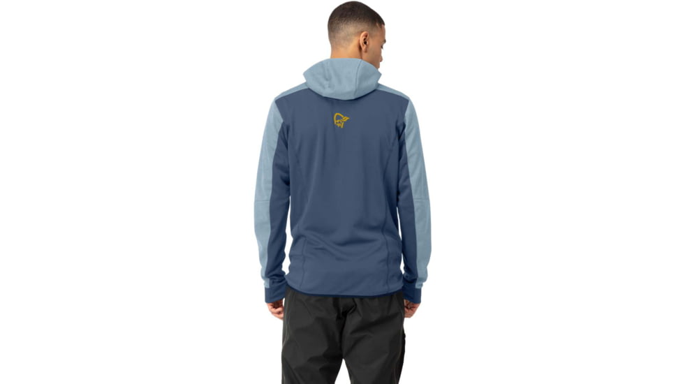 Norrona Falketind Warm Octa Hooded Jacket - Mens, Blue Fog/Vintage Indigo, Small, 1815-22 6634 S