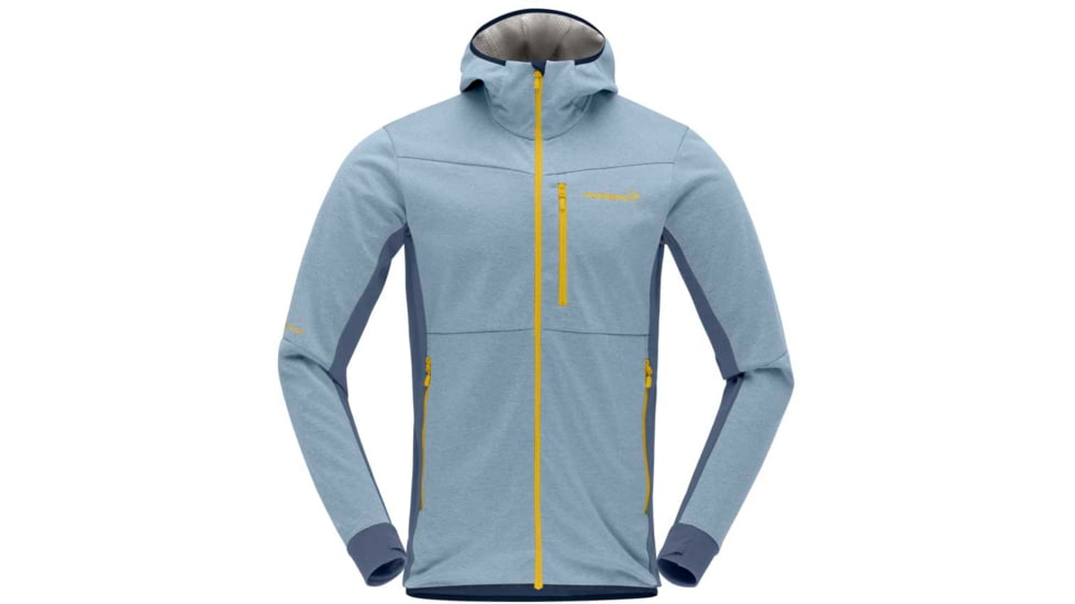 Norrona Falketind Warm Octa Hooded Jacket - Mens, Blue Fog/Vintage Indigo, Small, 1815-22 6634 S