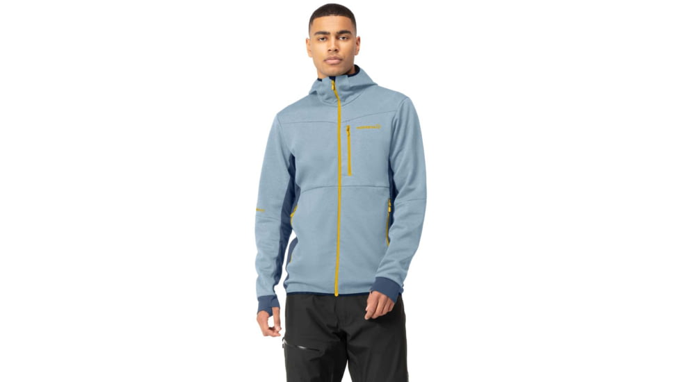 Norrona Falketind Warm Octa Hooded Jacket - Mens, Blue Fog/Vintage Indigo, Small, 1815-22 6634 S