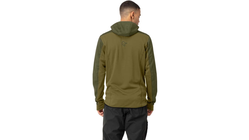 Norrona Falketind Warm Octa Hooded Jacket - Mens, Olive Night/Olive Drab, Small, 1815-22 3304 S