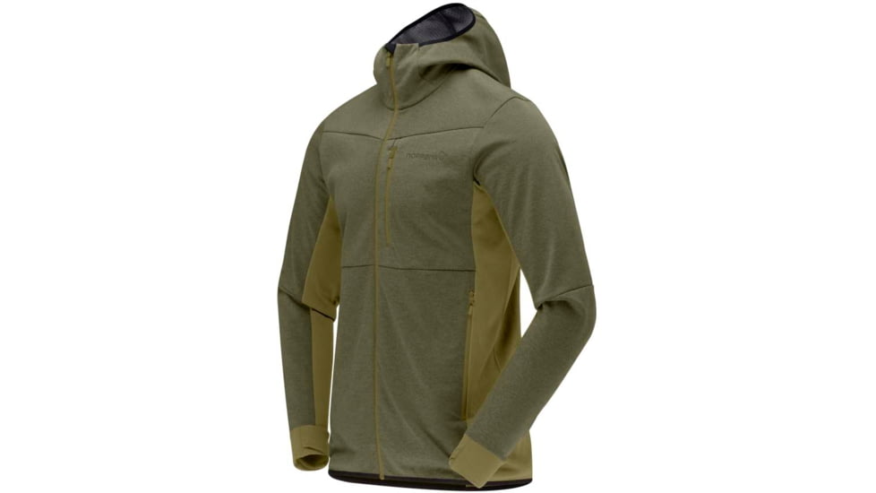 Norrona Falketind Warm Octa Hooded Jacket - Mens, Olive Night/Olive Drab, Small, 1815-22 3304 S