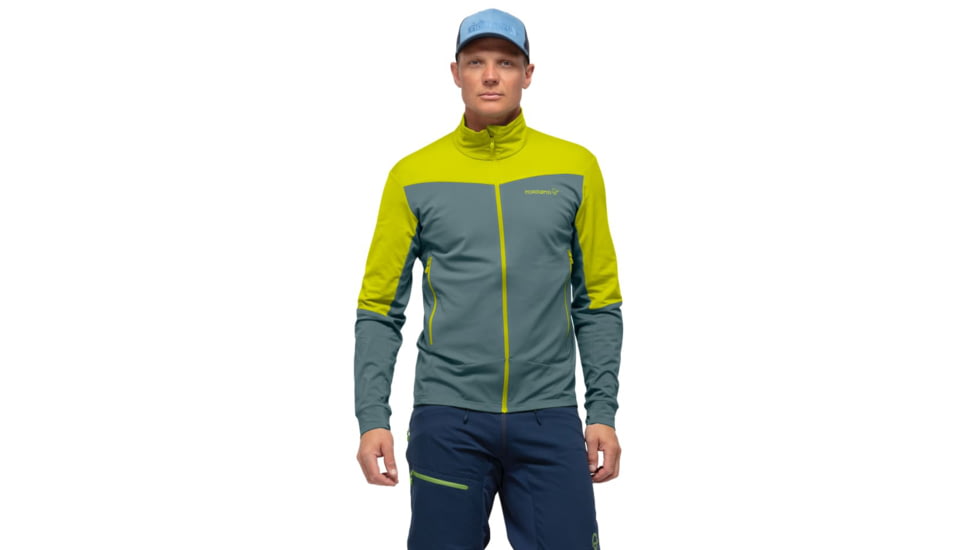 Norrona Falketind Warm1 Stretch Jacket - Mens, Sulphur Spring/North Atlantic, Small, 7042698462329