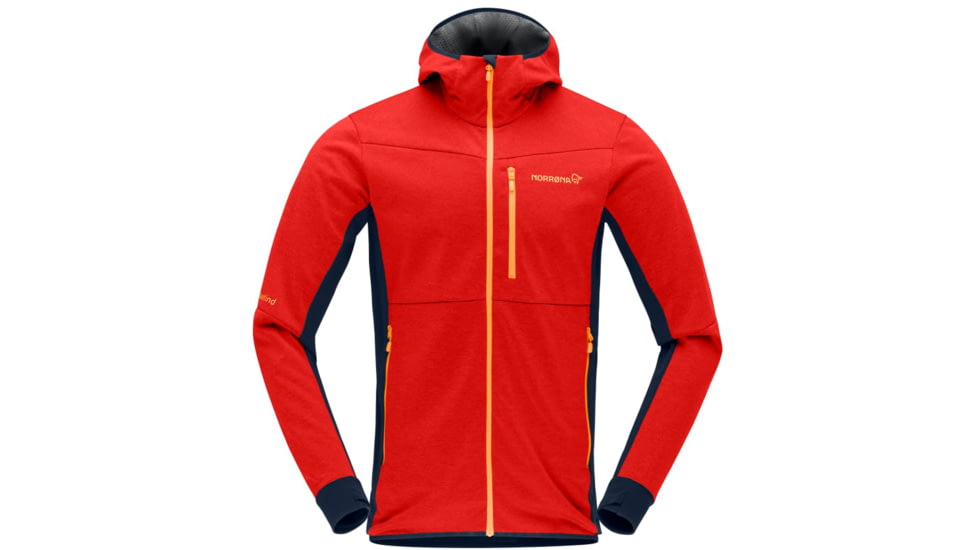 Norrona Falketind Warm2 Octa Hood - Mens, Arednalin/Indigo Night, Large, 7042698452320