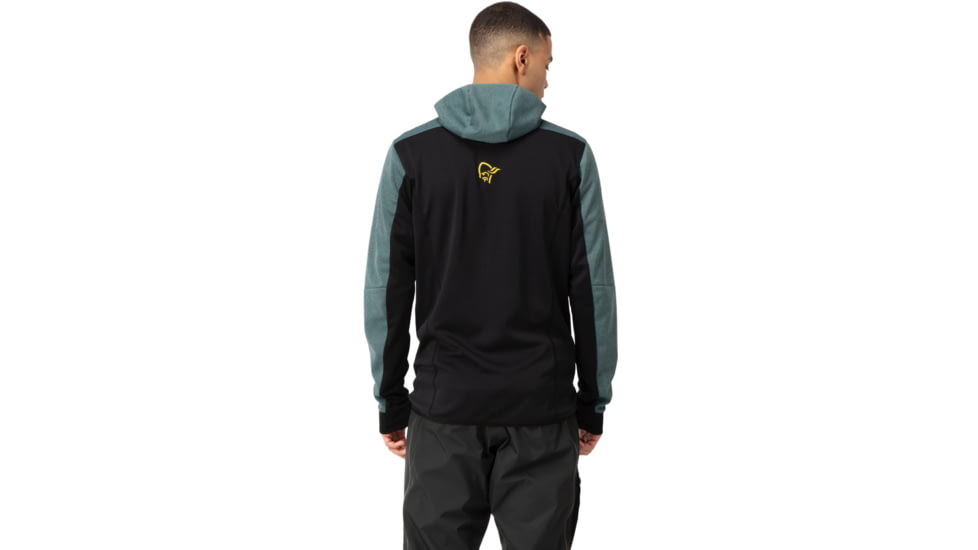 Norrona Falketind Warm2 Octa Hood - Mens, North Atlantic/Caviar, Medium, 7042698452382