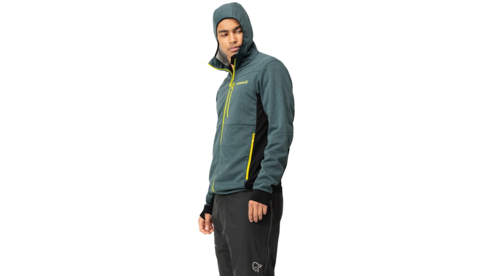 Norrona Falketind Warm2 Octa Hood - Mens, North Atlantic/Caviar, Medium, 7042698452382