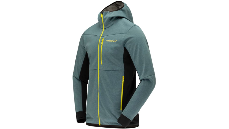 Norrona Falketind Warm2 Octa Hood - Mens, North Atlantic/Caviar, Medium, 7042698452382