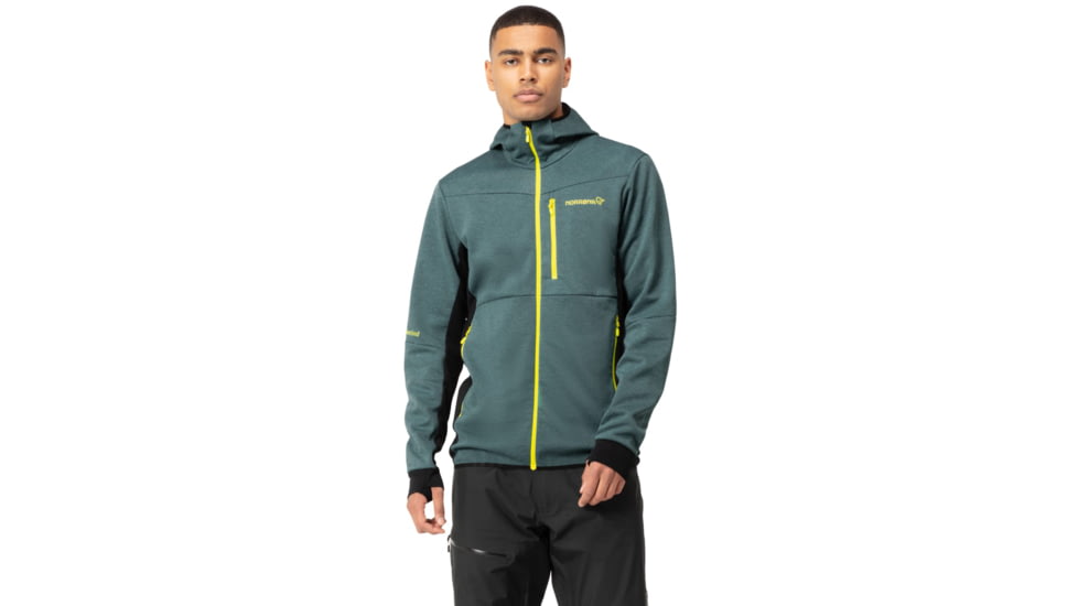 Norrona Falketind Warm2 Octa Hood - Mens, North Atlantic/Caviar, Medium, 7042698452382