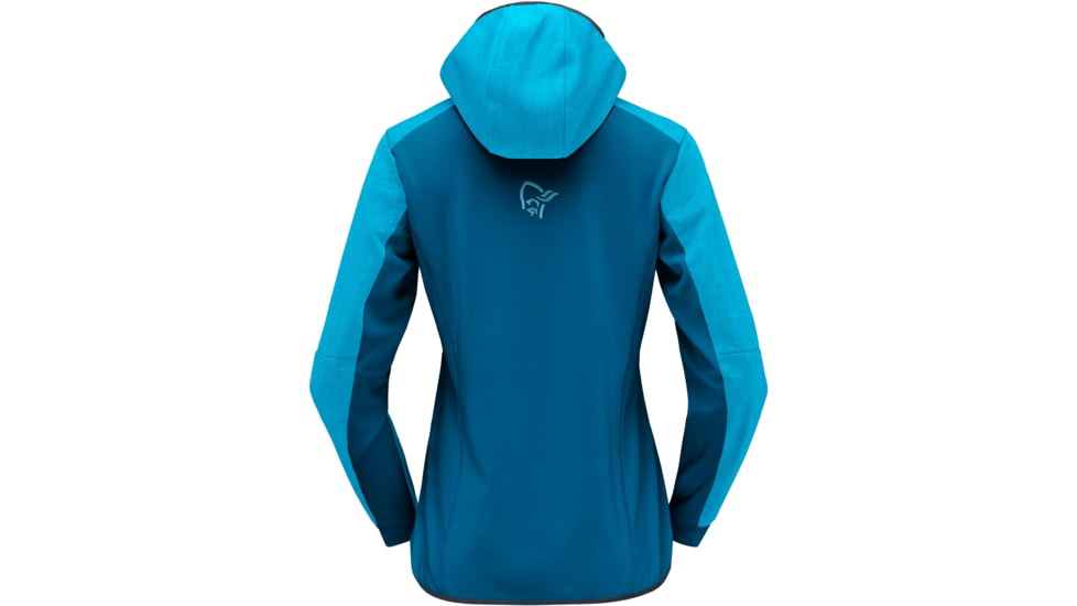 Norrona Falketind Warm2 Octa Hood - Womens, Aquarius/Mykonos Blue, Small, 1816-22-2380-S