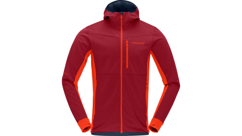 Norrona Falketind Warm2 Octa Hooded Jacket - Mens, Arednalin/Rhubarb, Medium, 1815-22-5646-M