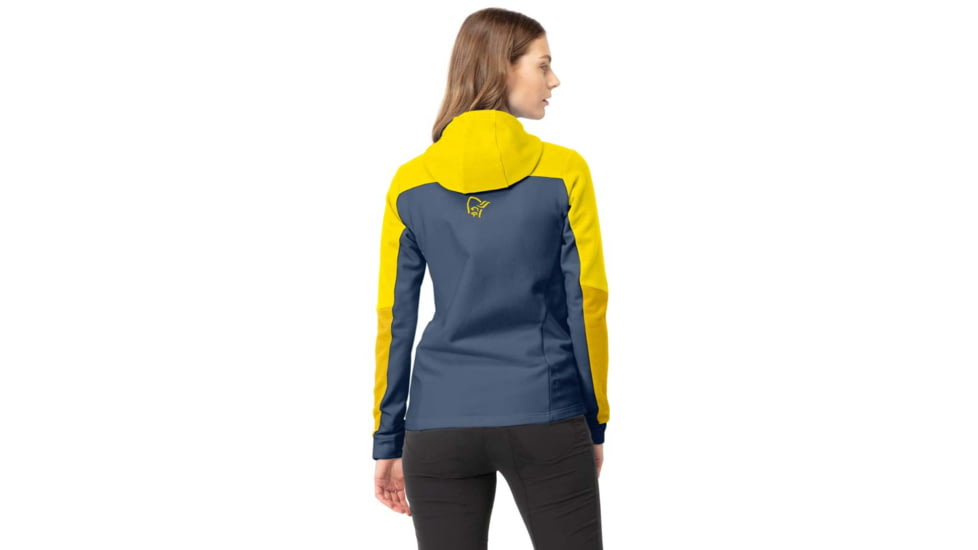 Norrona Falketind Warmwool Stretch Zip Hooded Jacket - Womens, Blazing Yellow/Sulphur, Extra Small, 1824-20 5655 XS