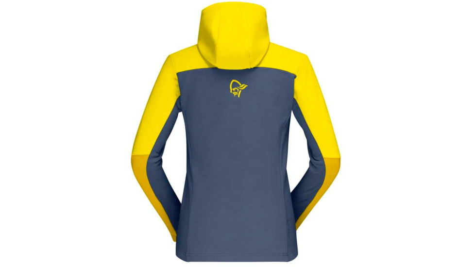Norrona Falketind Warmwool Stretch Zip Hooded Jacket - Womens, Blazing Yellow/Sulphur, Extra Small, 1824-20 5655 XS