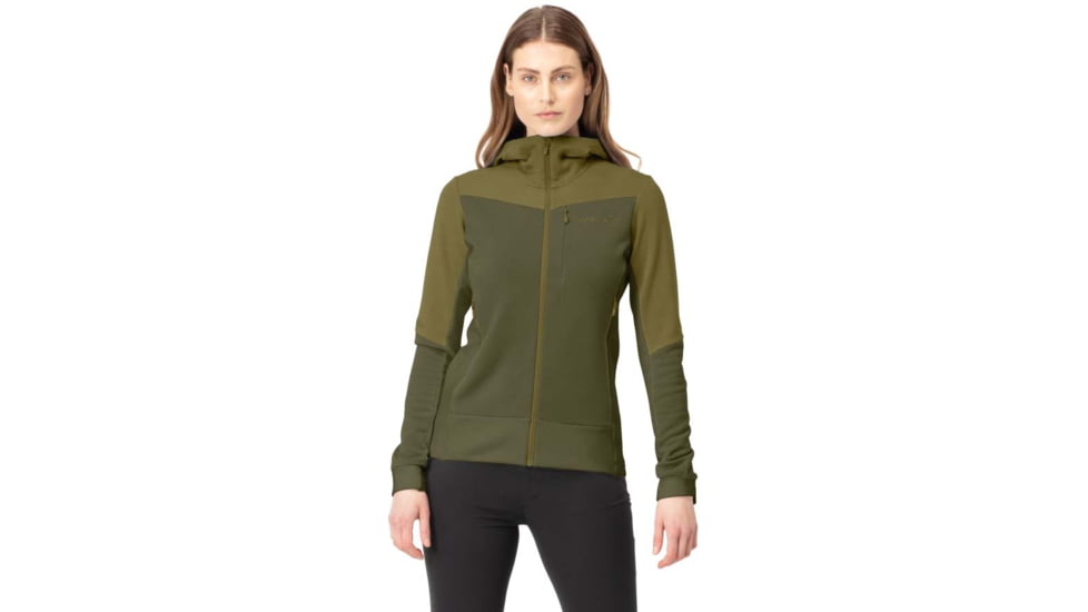 Norrona Falketind Warmwool Stretch Zip Hooded Jacket - Womens, Olive Drab/Olive Night, Extra Small, 1824-20 3908 XS