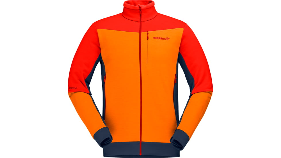 Norrona Falketind Warmwool2 Stretch Jacket - Mens, Arednalin/Orange Popsicle, Extra Large, 1821-20-5639-XL