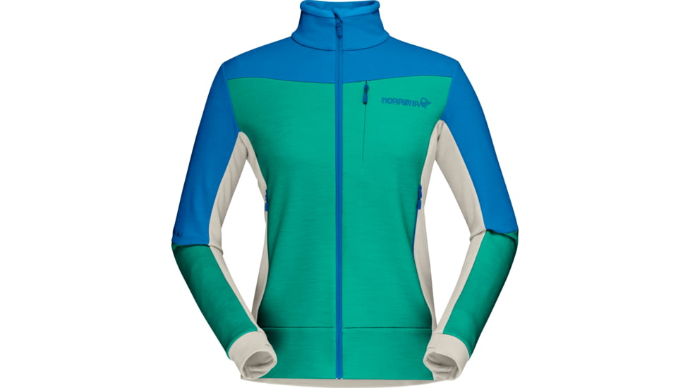 Norrona Falketind Warmwool2 Stretch Jacket - Womens, Arcadia/Campanula, Large, 1825-20-1173-L