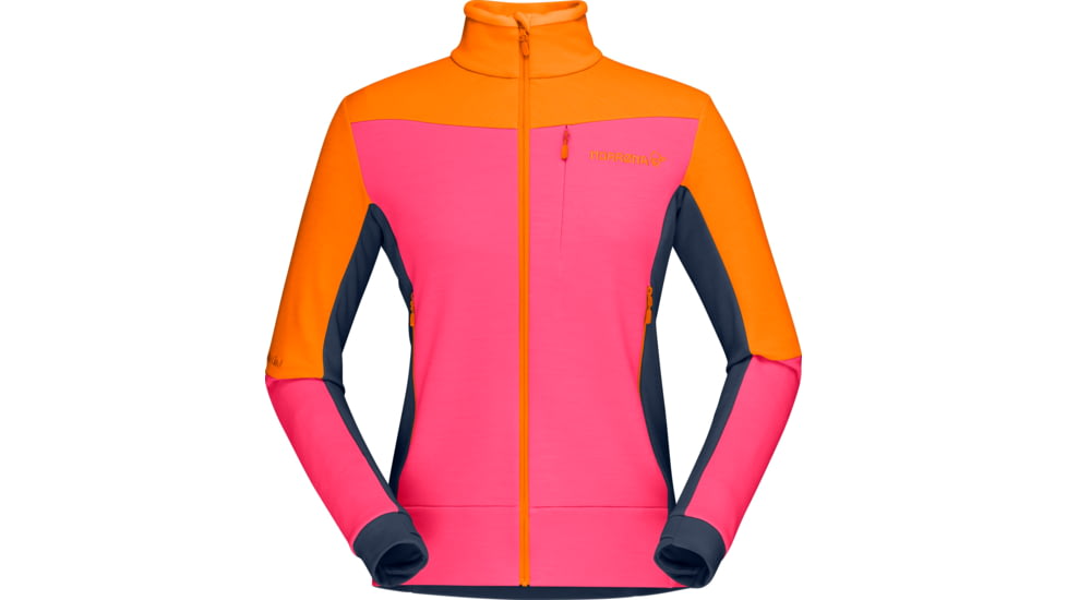 Norrona Falketind Warmwool2 Stretch Jacket - Womens, Orange Popsicle/Honeysuckle, Large, 1825-20-5543-L