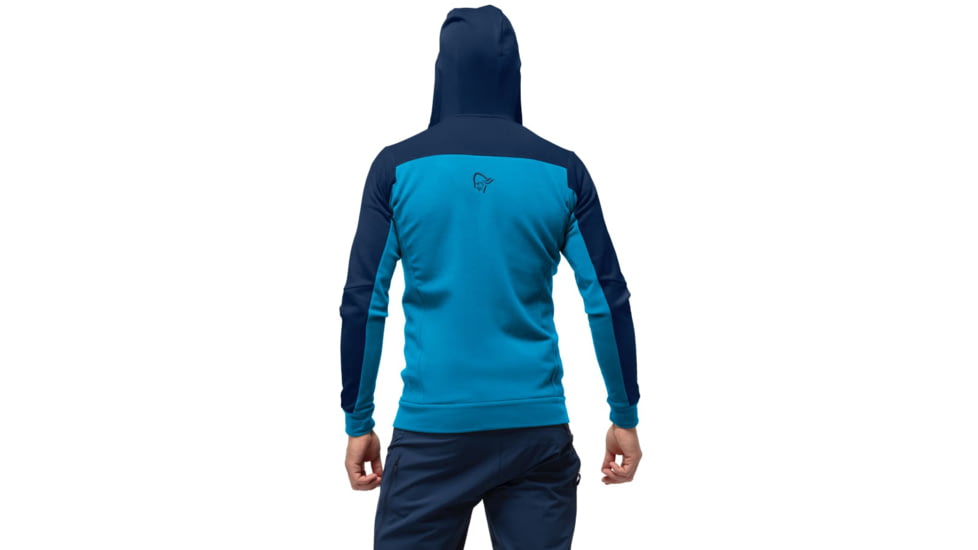 Norrona Falketind Warmwool2 Stretch Zip Hood - Mens, Hawaiian surf/Indigo Night, Small, 7042698457714