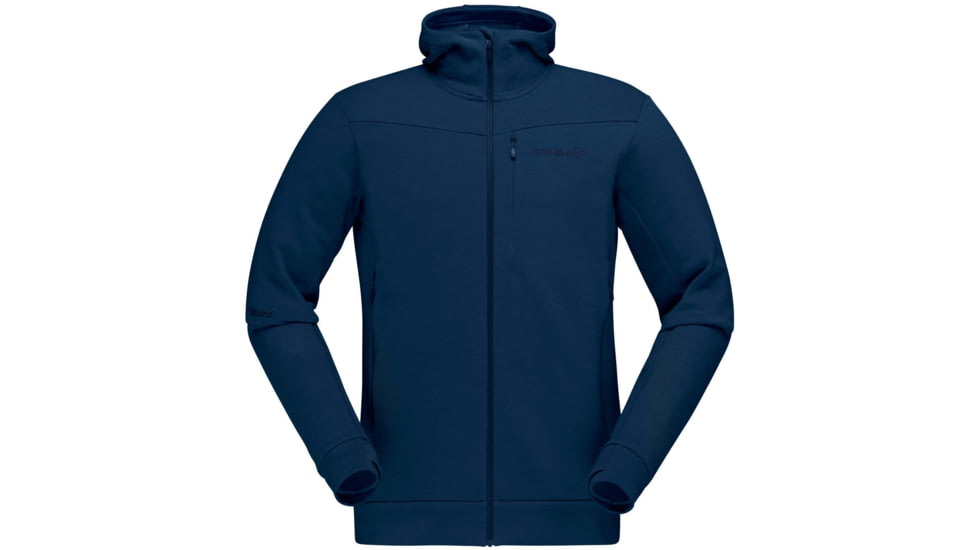 Norrona Falketind Warmwool Stretch Zip Hooded Jacket - Men's, Indigo Night, Large, 1820-20 2295 L