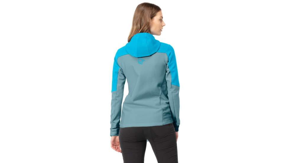 Norrona Falketind Warmwool2 Stretch Zip Hood - Womens, Aquarius/Tourmaline, Small, 7042698457967