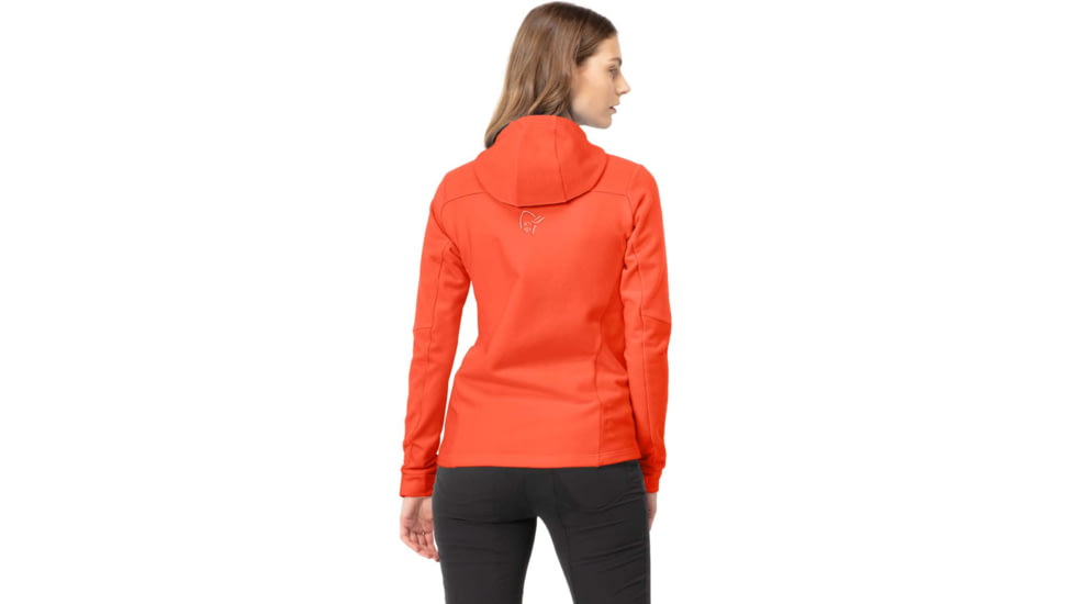 Norrona Falketind Warmwool2 Stretch Zip Hood - Womens, Orange Alert, M, 1824-20-5620-M
