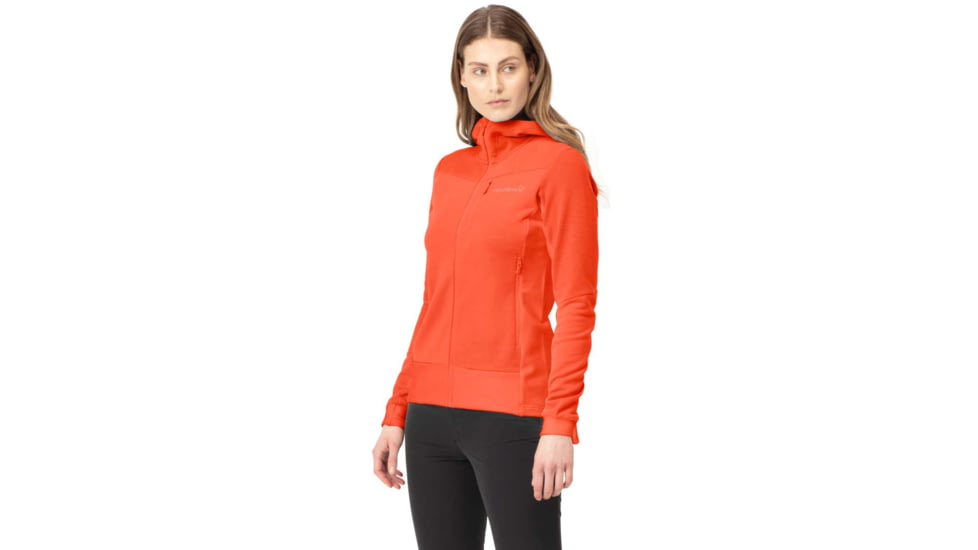 Norrona Falketind Warmwool2 Stretch Zip Hood - Womens, Orange Alert, M, 1824-20-5620-M