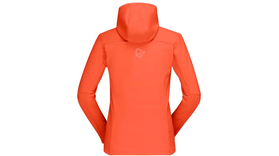 Norrona Falketind Warmwool2 Stretch Zip Hood - Womens, Orange Alert, M, 1824-20-5620-M