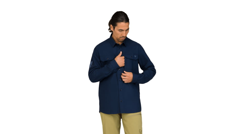 Norrona Femund Cotton Shirt - Mens, Navy Blazer, Large, 2669-25-2016-L