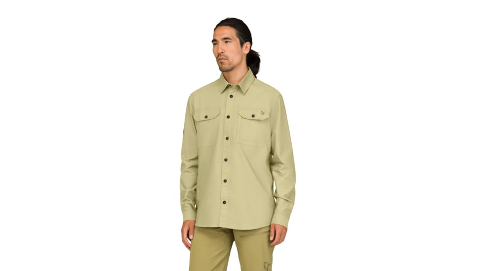 Norrona Femund Cotton Shirt - Mens, Sage Green, Small, 2669-25-3516-S