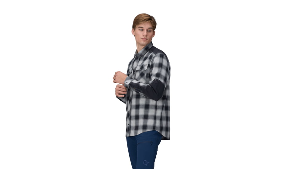 Norrona Femund Flannel Shirt - Mens, Drizzle, Small, 2640-24-2301-S