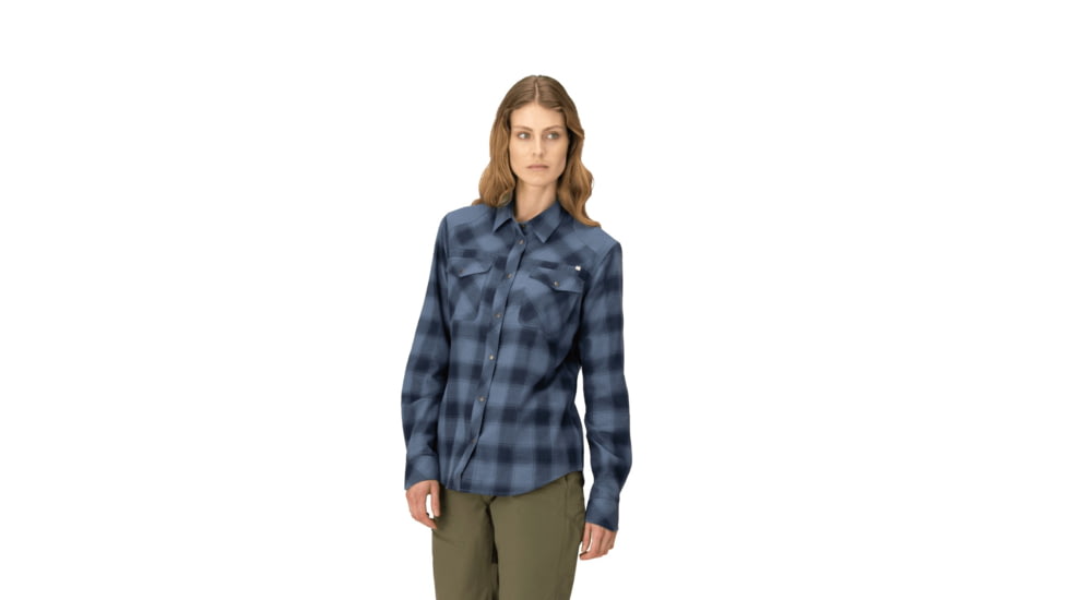 Norrona Femund Flannel Shirt - Womens, Navy Blazer, Small, 2654-24-2016-S
