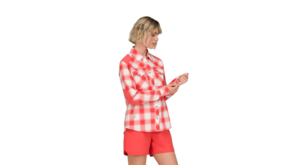 Norrona Femund Flannel Shirt - Womens, Paprika, Medium, 2654-24-1107-M