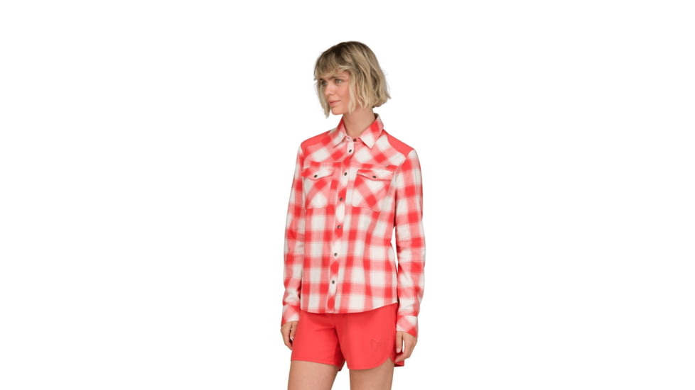 Norrona Femund Flannel Shirt - Womens, Paprika, Medium, 2654-24-1107-M