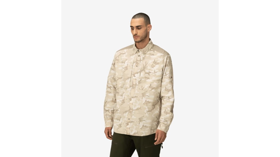 Norrona Femund Light Shirt - Mens, Beige Camo, Extra Large, 2626-24-4412-XL